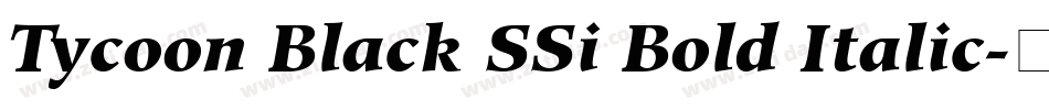 Tycoon Black SSi Bold Italic字体转换